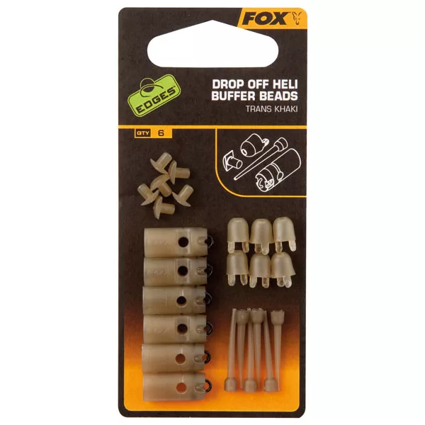 Fox Edges™ Drop Off Heli Buffer Beads Bilă de cauciuc