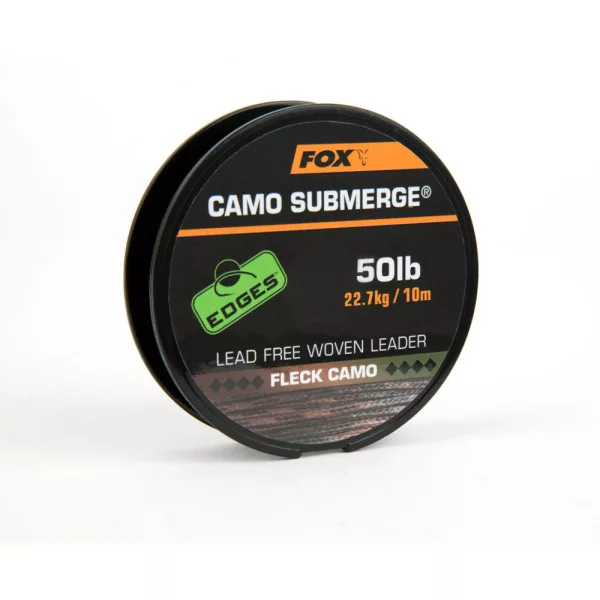 Fox EDGES™ Submerge Camo Leader Submerge Fleck Camo 50lb - 10m Fir împletit