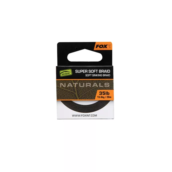 Fox Edges Naturals Super Soft Braid Fir textil împletit pentru forfac 35lb 20m