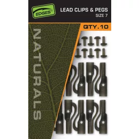 Fox Edges Naturals Size 7 Lead Clips & Pegs Clips de plumb