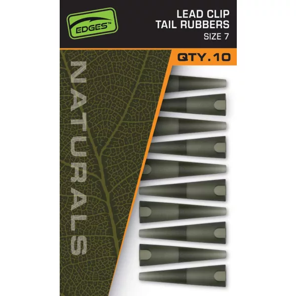 Fox Edges Naturals 7 Lead Clip Tail Rubber Manșon de cauciuc