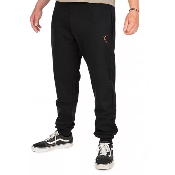 Fox Collection Joggers Pantaloni de trening Negru-Portocaliu M