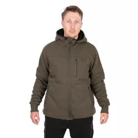   Fox Collection Sherpa Hoody Green-Black Jacket Jachetă termoizolantă L