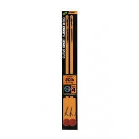   Fox Edges Curve Short Fluoro D-Rig 4 - 20lb Illusion x 2 Cârlig pre-legat