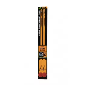   Fox Edges Curve Short Fluoro D-Rig 6 - 20lb Illusion x 2 Cârlig pre-legat