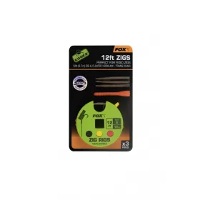Fox Edges Zig Rig 8 - 12lb 12ft x 3 Cârlig pre-legat