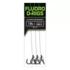 Fox Carp Ready Rigs Fluoro D Rig 4 Cârlig Pre-legat cu Barbă, 3 buc