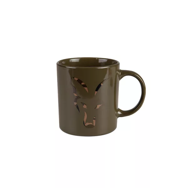 Fox Verde-Camo Head Ceramic Mug 350ml Cană