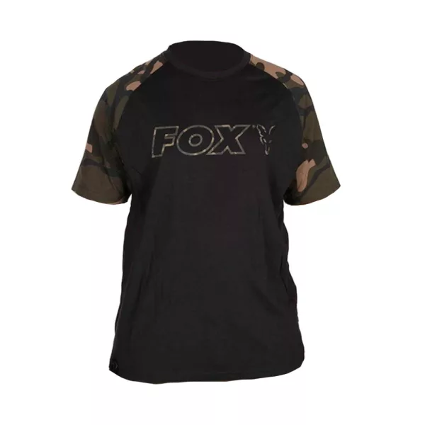Fox Outline Tricou Negru Camuflaj L