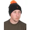 Fox Collection Bobble Hat Căciulă cu ciucure Negru-Portocaliu