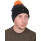 Fox Collection Bobble Hat Căciulă cu ciucure Negru-Portocaliu