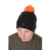 Fox Collection Bobble Hat Căciulă cu ciucure Negru-Portocaliu