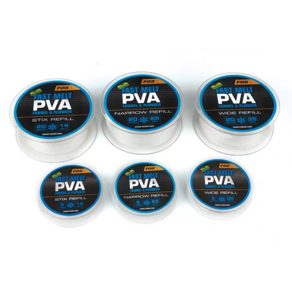 Fox EDGES™ PVA Mesh Refills Fast Melt Refills 25mm Narrow - 5m Plasa PVA