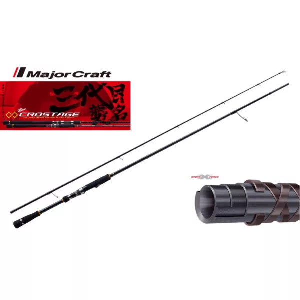 Major Craft Crostage CRX-662ML/S R,Fast 1,98m 6-28gr 2 bucăți Lansetă de spinning