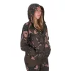 Fox Womens Zipped Camo Hoodie Női Kapucnis Pulóver M