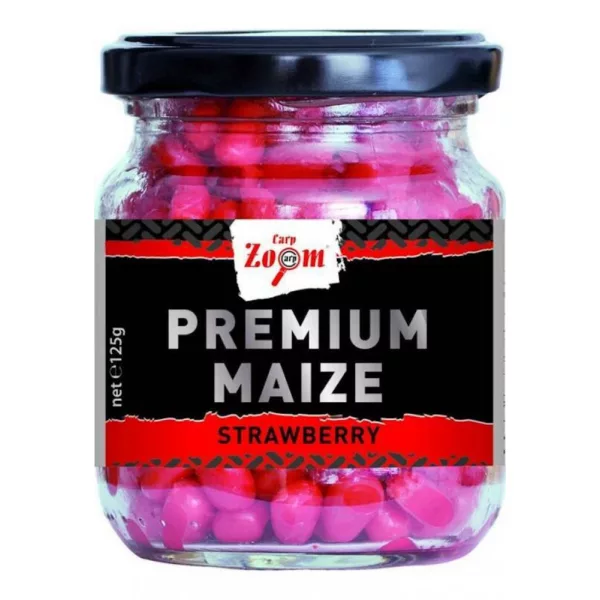 Carp Zoom CZ Porumb de pescuit Premium, căpșună, 125 g, 220 ml