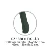 Carp Zoom CZ Cradle de crap cu suport și picioare fixe, 120x69x43 cm