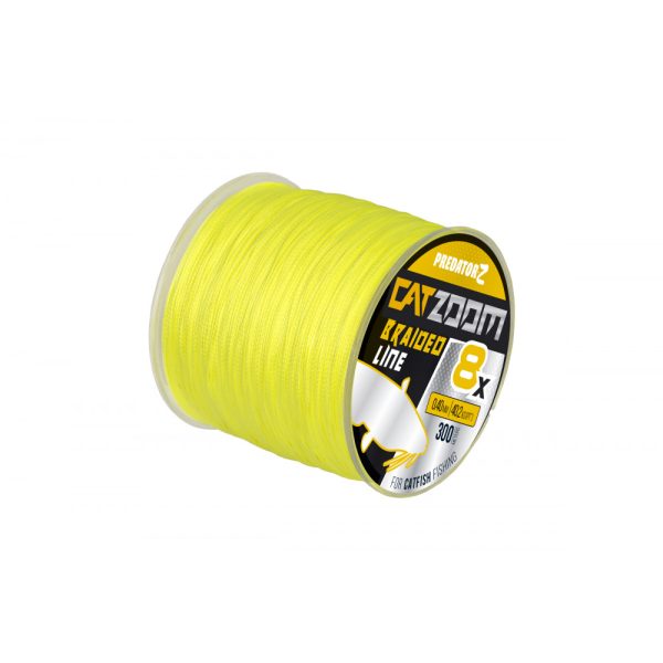 Predator Z CatZoom 8X Fluo Verde 300m 0,40mm Fir Principal Împletit pentru Răpitori