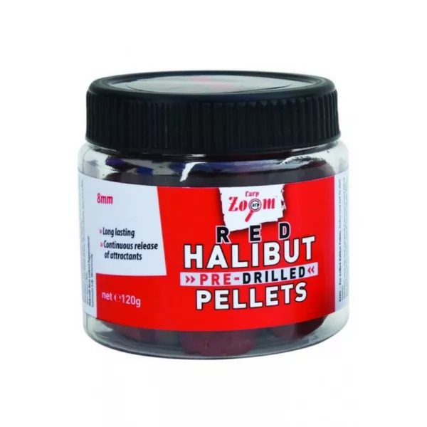 Carp Zoom CZ Pelete roșii perforate de halibut pentru cârlig, 15 mm, halibut, 120 g