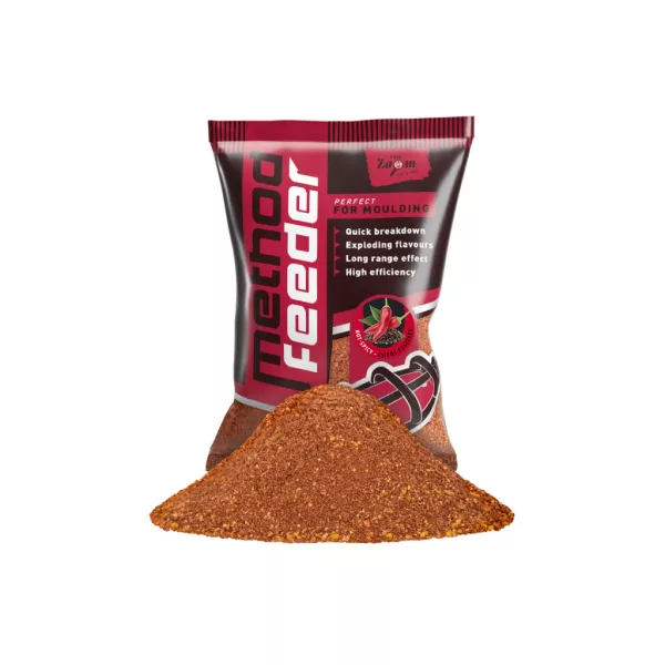 Carp Zoom Method Feeder Csípős Fűszeres Etetőanyag 1kg
