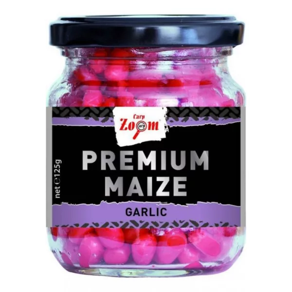 Carp Zoom CZ Porumb de pescuit Premium, usturoi, 125 g, 220 ml