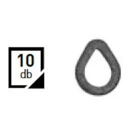   Carp Zoom CZ Inel de forfac Tear Drop, 4 mm, negru mat, 10 buc