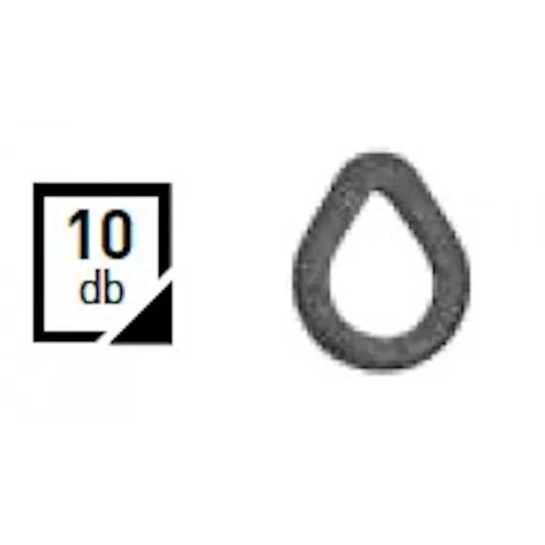 Carp Zoom CZ Inel de forfac Tear Drop, 4 mm, negru mat, 10 buc