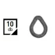 Carp Zoom CZ Inel de forfac Tear Drop, 4 mm, negru mat, 10 buc