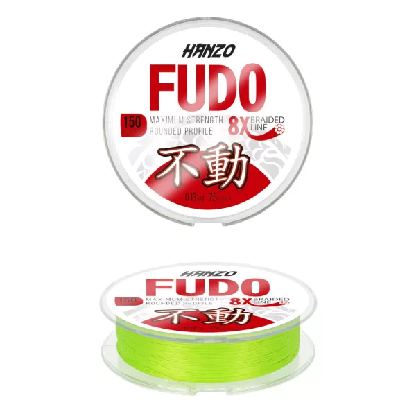Hanzo Fudo Fluo Sárga 0,13mm 150m Fonott Főzsinór