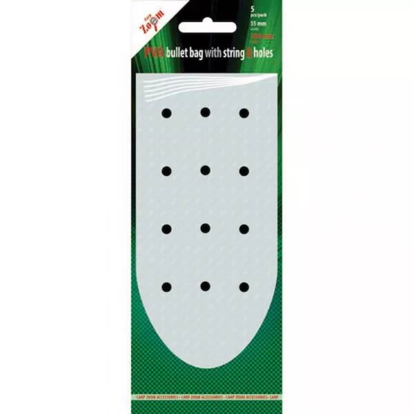 Carp Zoom CZ Pungă PVA cu găuri și bandă de fixare, 65x190 mm, 5 buc