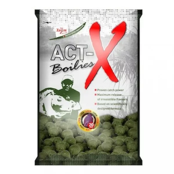 Carp Zoom CZ Act-X boilie, 20 mm, căpșuni, 800 g