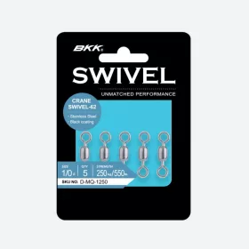   BKK Crane Swivel-62 (Oțel inoxidabil, Negru) 5# 10 buc/pachet Vârtej