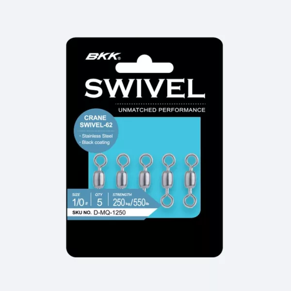 BKK Crane Swivel-62 (Oțel inoxidabil, Negru) 5# 10 buc/pachet Vârtej