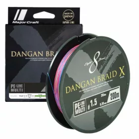   Major Craft Dangan Braid X 8X 0,22mm 200m Multicolor Fir împletit