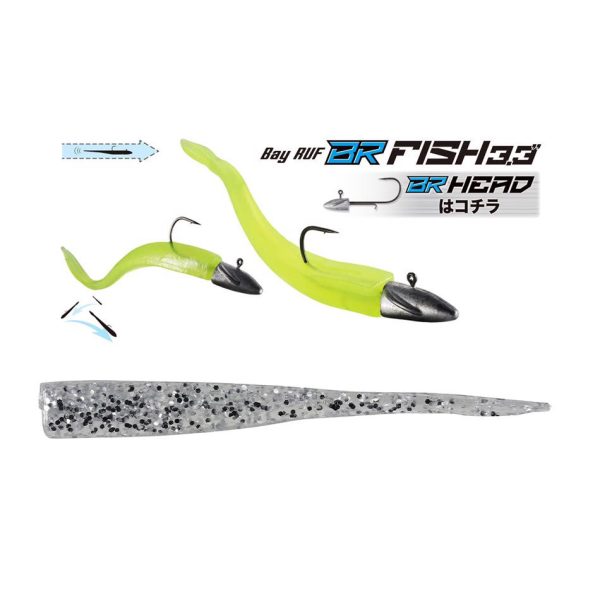 Duo Bayruf BR Fish 8,4cm S035 UV Silver Momeală plastică 7 buc.