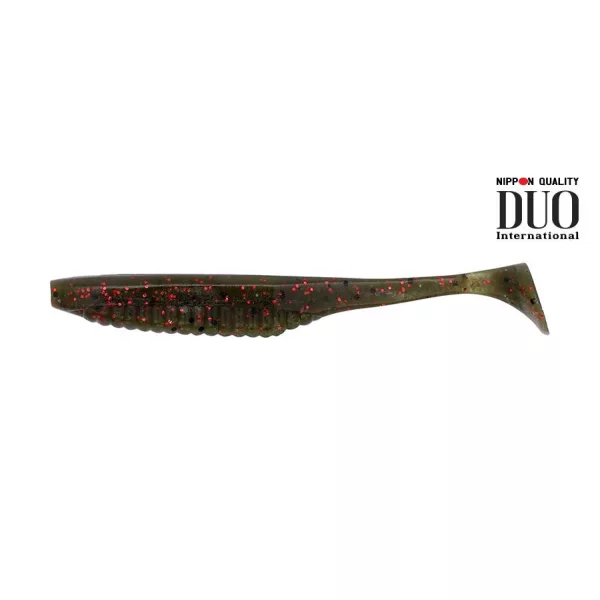 Duo Realis Versa Shad 7,6cm F018 Green Pumpkin Red Flake Naluci de Plastic 10buc