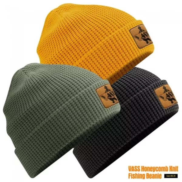Vass-Tex Honeycombe Fishing Beanie Khaki Sapka
