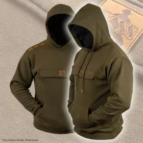 Vass-Tex Culture Fishing Khaki Green Kapucnis Pulóver 2XL