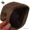 Vass-Tex Fleece Lined Ribbed Beanie Barna Sapka Velúr Logóval