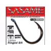 Sasame Chinu Ringed Black Nickel 4 Füles, Szakállas Pontyozó Horog 15db