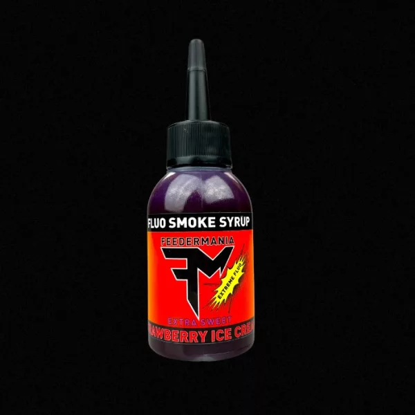 Feedermánia Extreme Fluo Smoke Syrup Aromă Lichidă Înghețată de Căpșuni 75ml