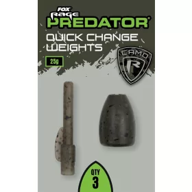   Fox Rage Predator Camo Quick Change Weights Greutăți Culisante cu Schimbare Rapidă 25gr 3buc
