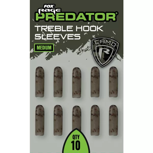 Măneci Fox Rage Predator Mijlocii din Cauciuc pentru Ancore Triplicate 10 buc