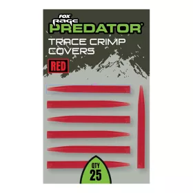   Huse Fox Rage Predator Red Trace Crimp Conice din Cauciuc 25 buc