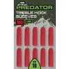 Măneci Fox Rage Predator Roșii Mari din Cauciuc pentru Ancore Triplicate 10 buc