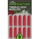 Măneci Fox Rage Predator Roșii Mari din Cauciuc pentru Ancore Triplicate 10 buc