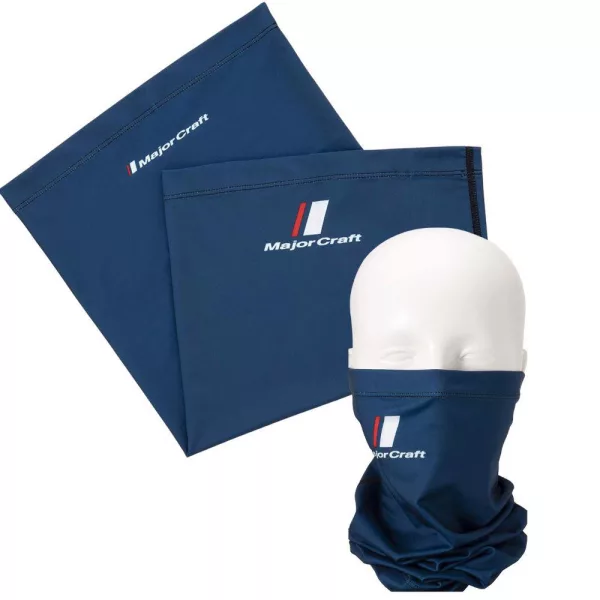 Major Craft UV-Cut Face Guard Bandană tubulară albastră