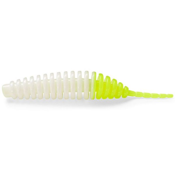 FISHUP Tanta 3,81cm (10pcs.), #131 - White/Hot Chartreuse Nălucă artificială din plastic