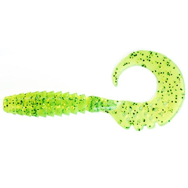 FISHUP Fancy Grub 2,54cm (12 buc.), #026 - Flo Chartreuse/Verde Nalucă din plastic
