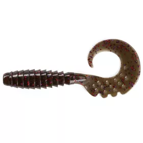   FISHUP Fancy Grub 5,08cm (10pcs.), #050 - Green Pumpkin Brown/Red & Purple Nălucă de plastic